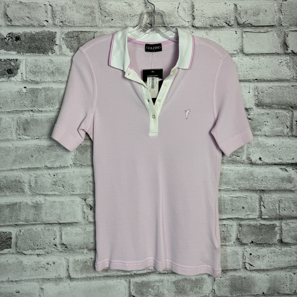 Golfino The Bubble Jacquard Short Sleeve Polo Shirt New